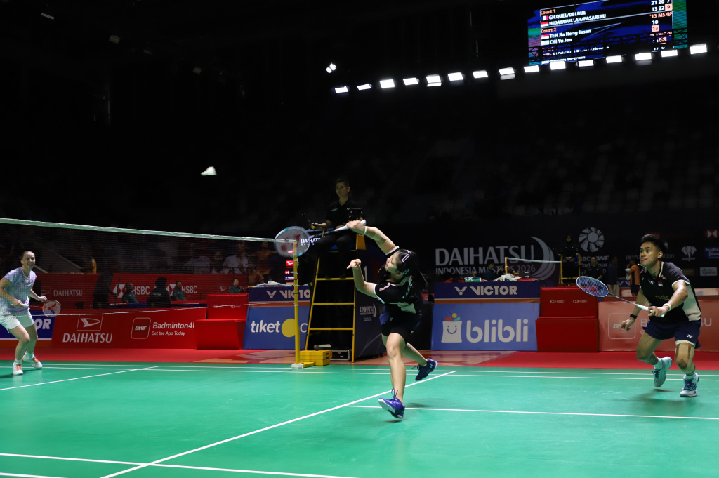Ganda Campuran Jafar Hidayatullah/Felisha Pasaribu berhasil melaju ke babak Semifinal Daihatsu Indonesia Master 2026 (Ashar/SinPo.id)