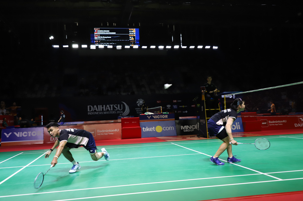 Ganda Campuran Jafar Hidayatullah/Felisha Pasaribu berhasil melaju ke babak Semifinal Daihatsu Indonesia Master 2026 (Ashar/SinPo.id)