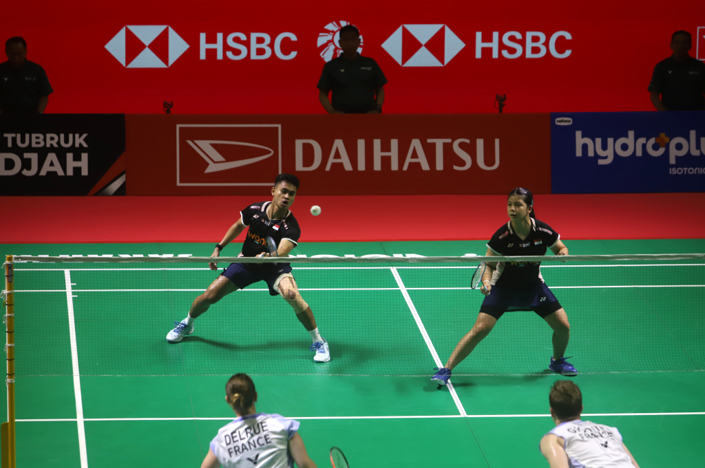 Ganda Campuran Jafar Hidayatullah/Felisha Pasaribu berhasil melaju ke babak Semifinal Daihatsu Indonesia Master 2026 (Ashar/SinPo.id)
