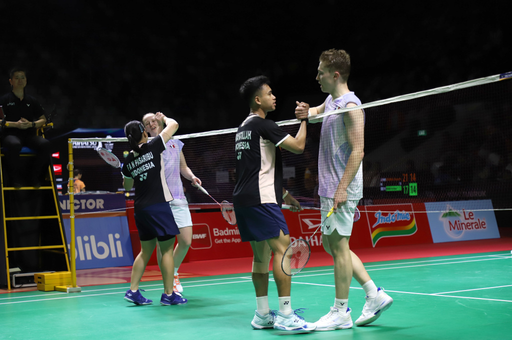 Ganda Campuran Jafar Hidayatullah/Felisha Pasaribu berhasil melaju ke babak Semifinal Daihatsu Indonesia Master 2026 (Ashar/SinPo.id)