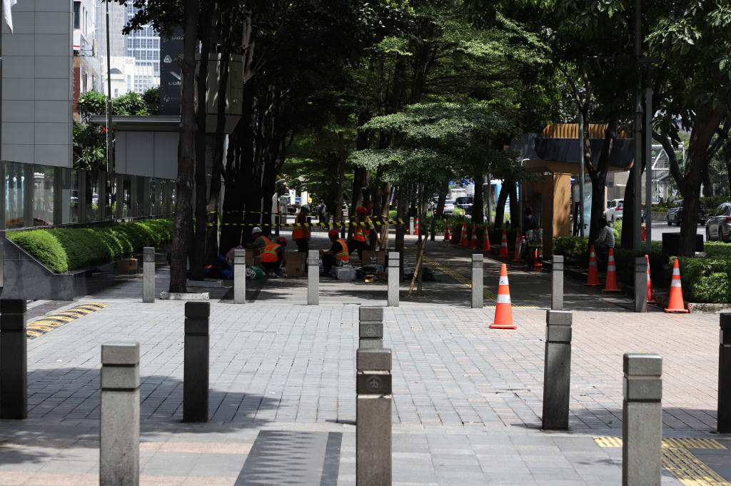 Sejumlah jalan protokol Jakarta tampak sangat lenggang saat Libur Natal dan Tahun Baru (Ashar/SinPo.id)