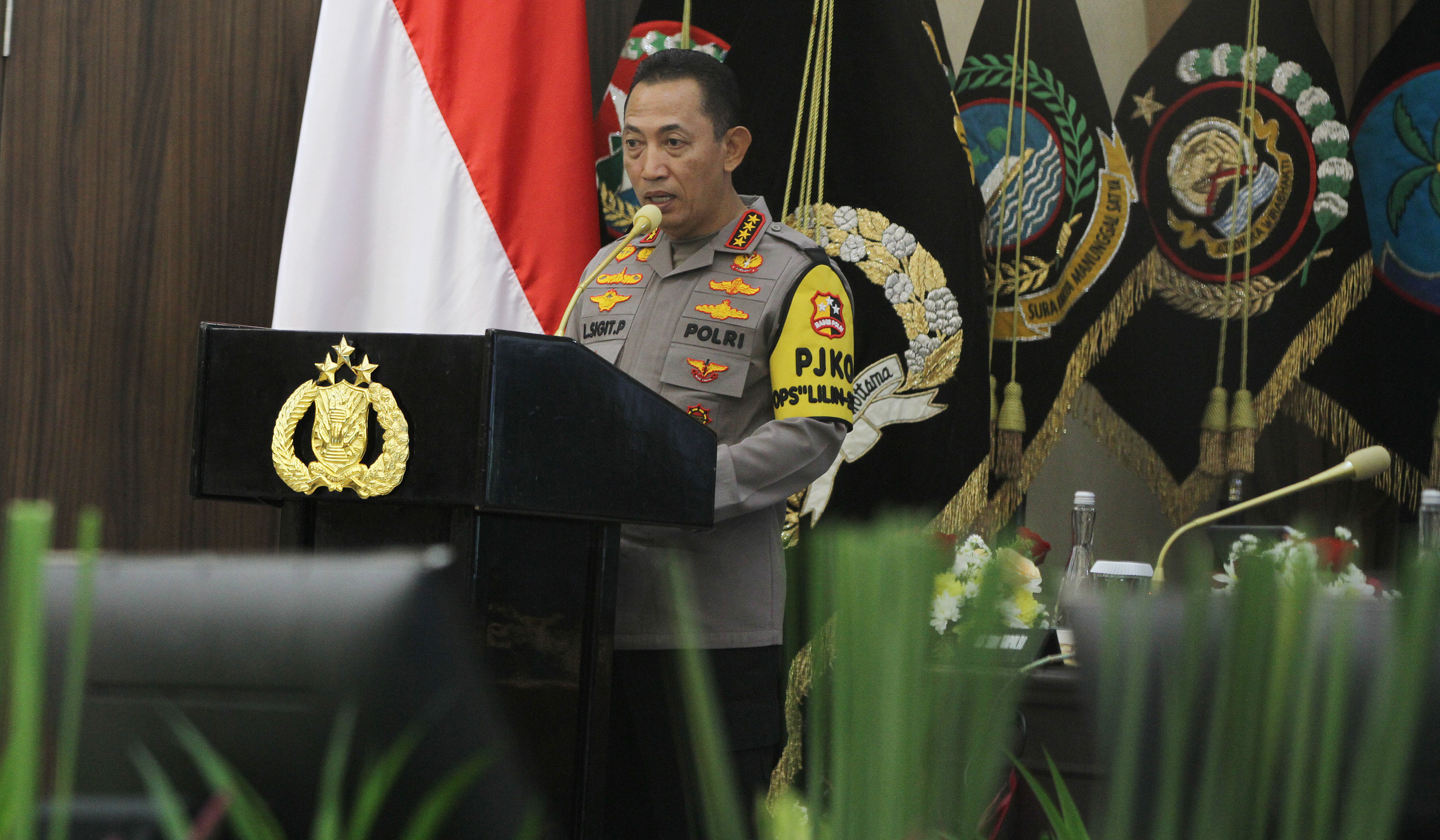 Refleksi akhir tahun 2025 Polri. (Agus Priatna/SinPo.id)