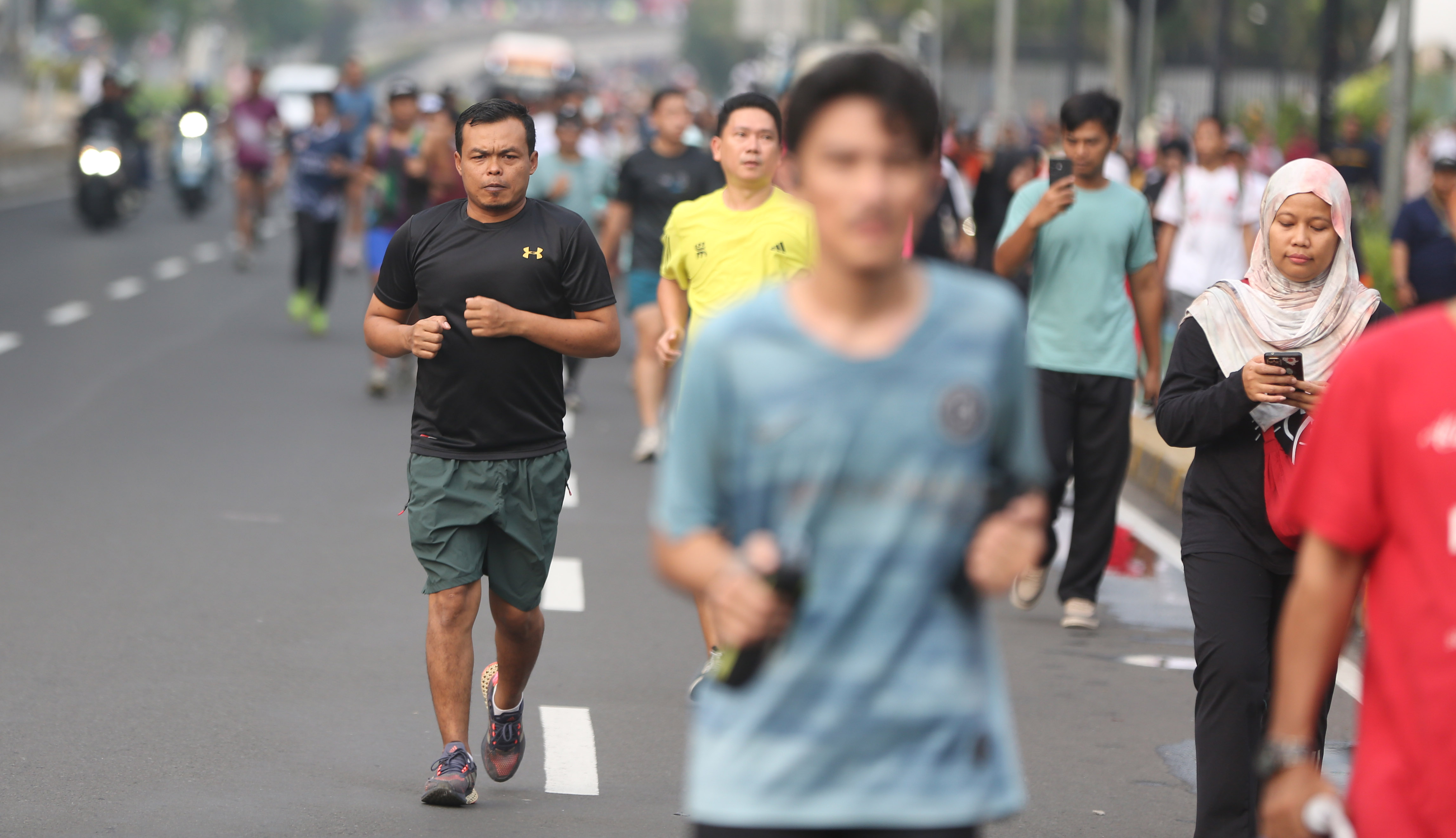 Suasana Bundaran HI, Jakarta. (Agus Priatna/SinPo.id)