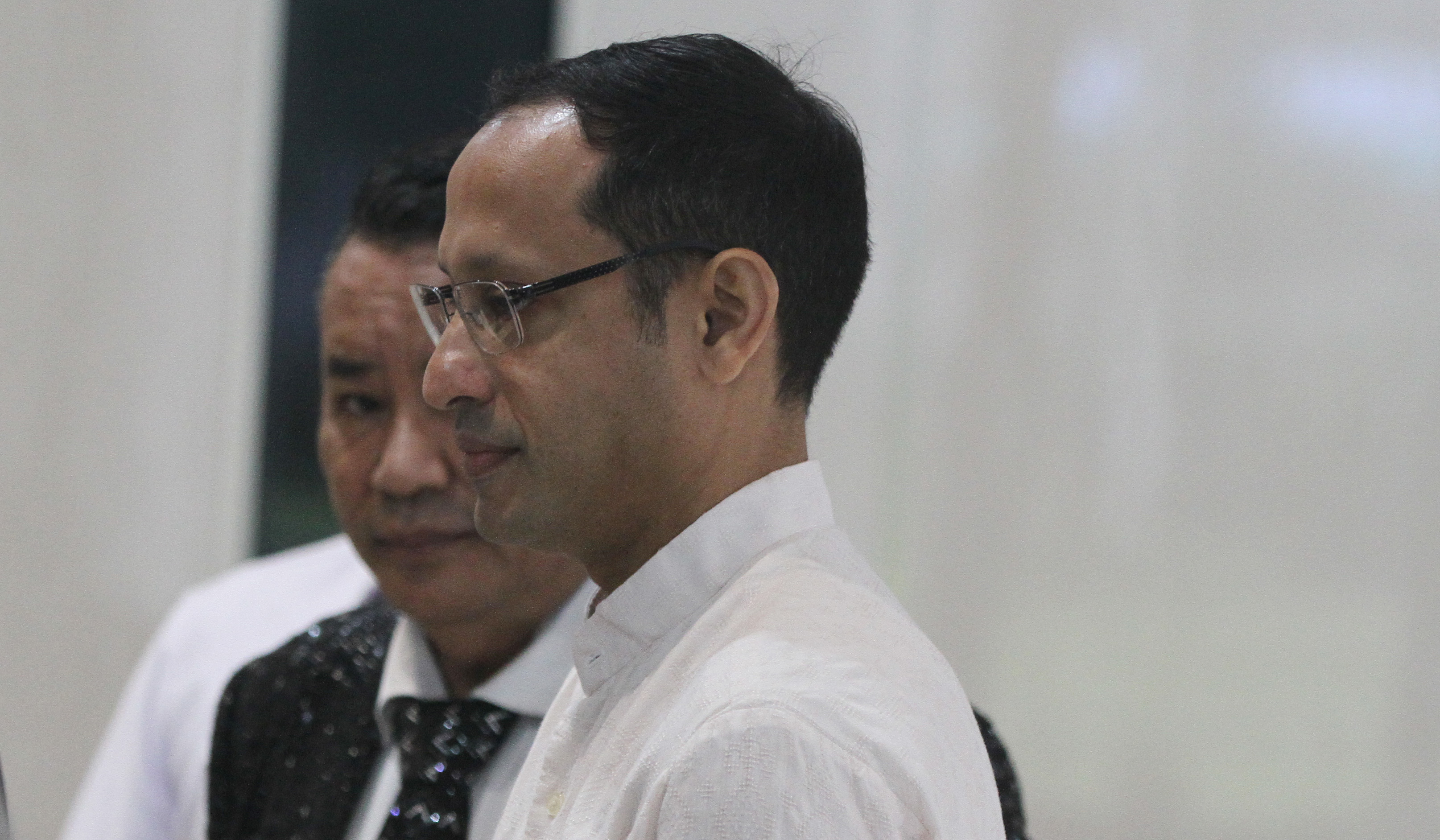 Nadiem Makarim saat memenuhi panggilan Kejagung di Jakarta. (Agus Priatna/SinPo.id)