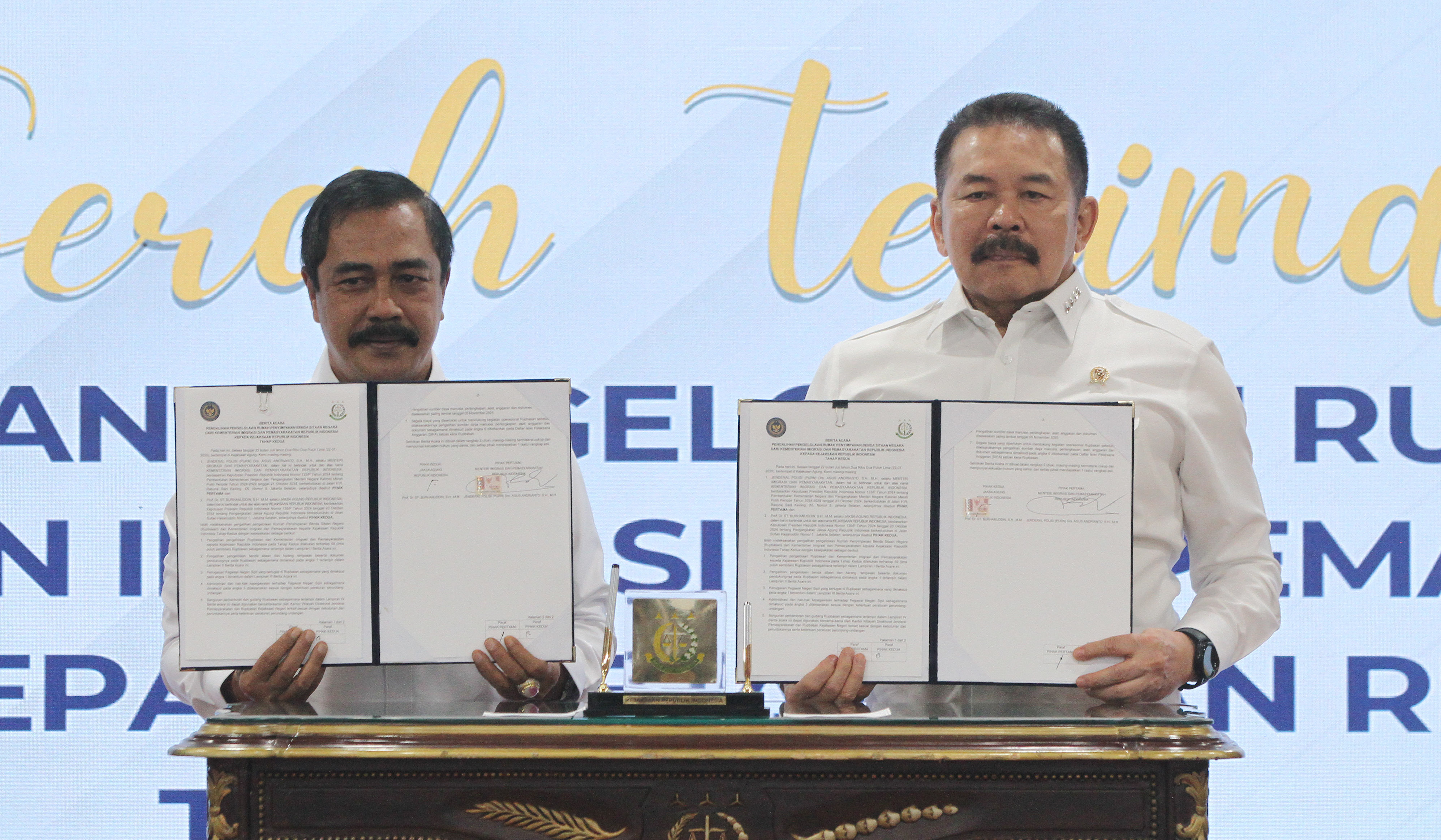 Penyerahan Rupbasan ke Kejaksaan RI Tahap II. (Agus Priatna/SinPo.id)