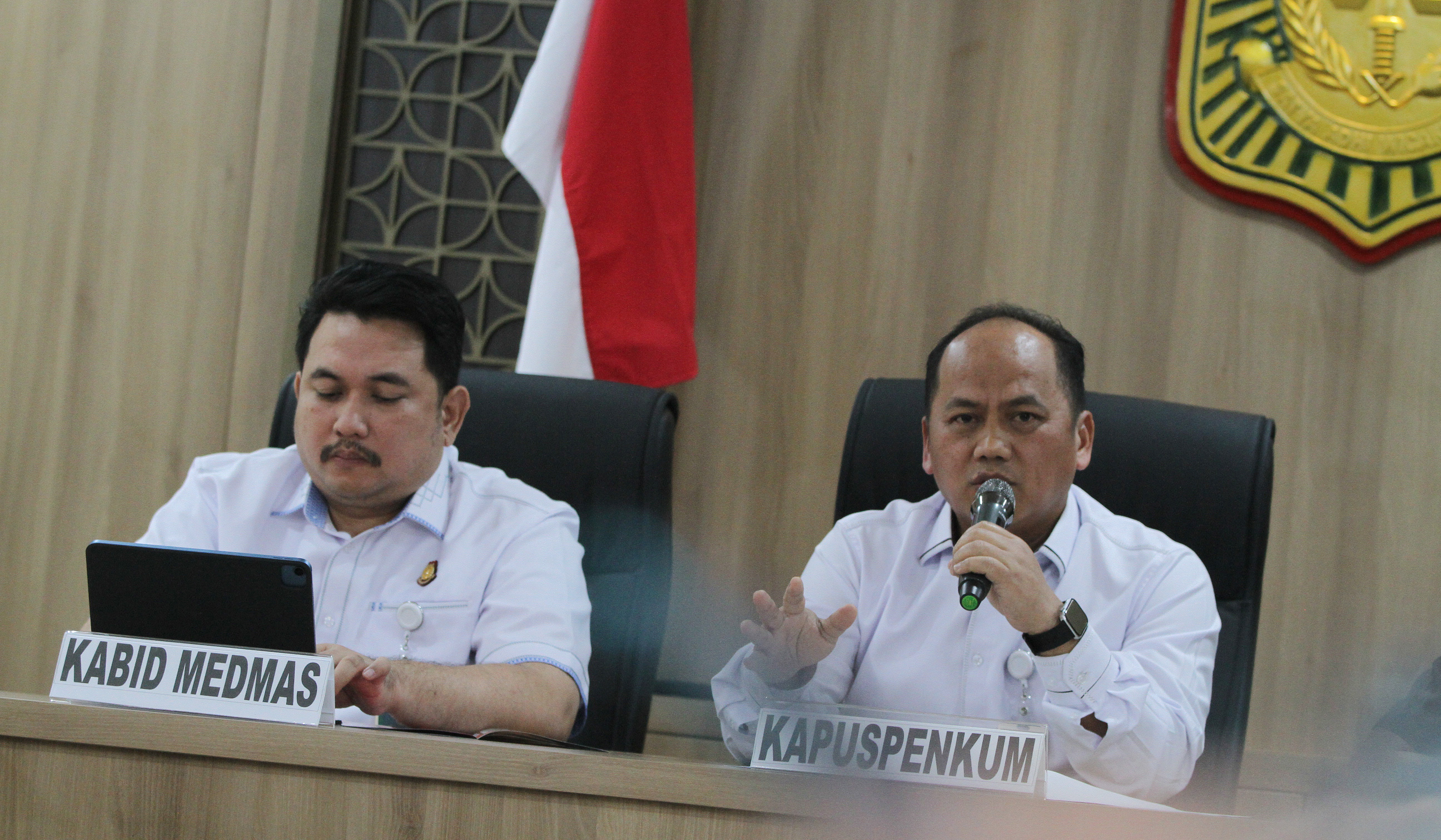 Konferensi pers kinerja Kejagung RI. (Agus Priatna/SinPo.id)