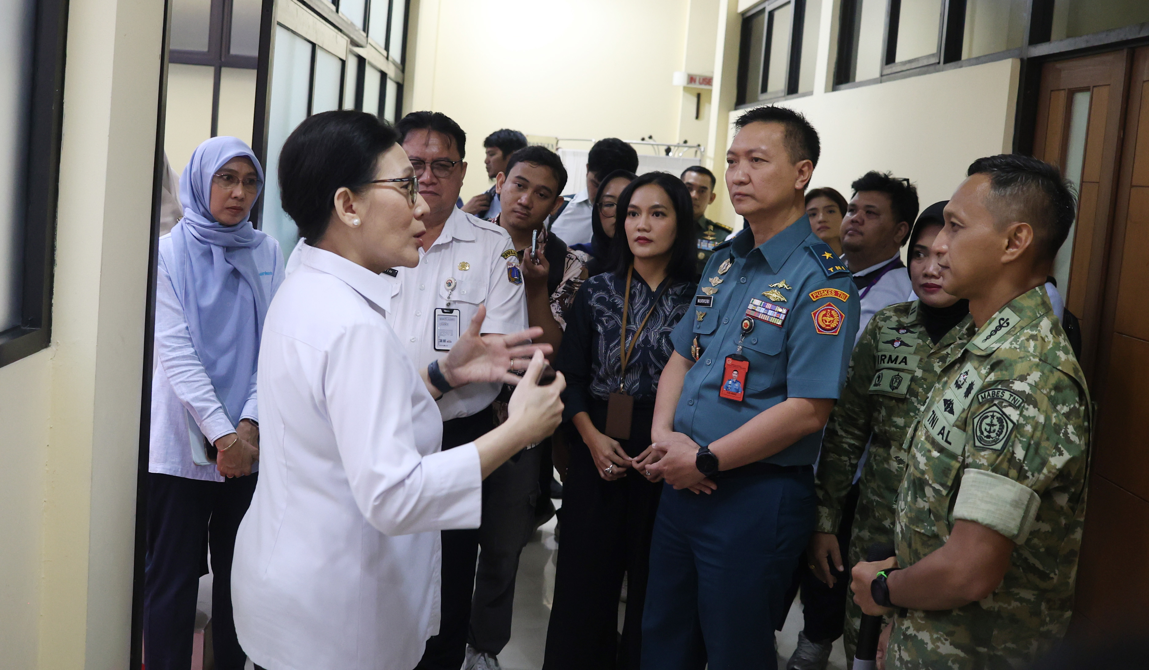 Kemenkes tinjau CKG di Mabes TNI. (Agus Priatna/SinPo.id)