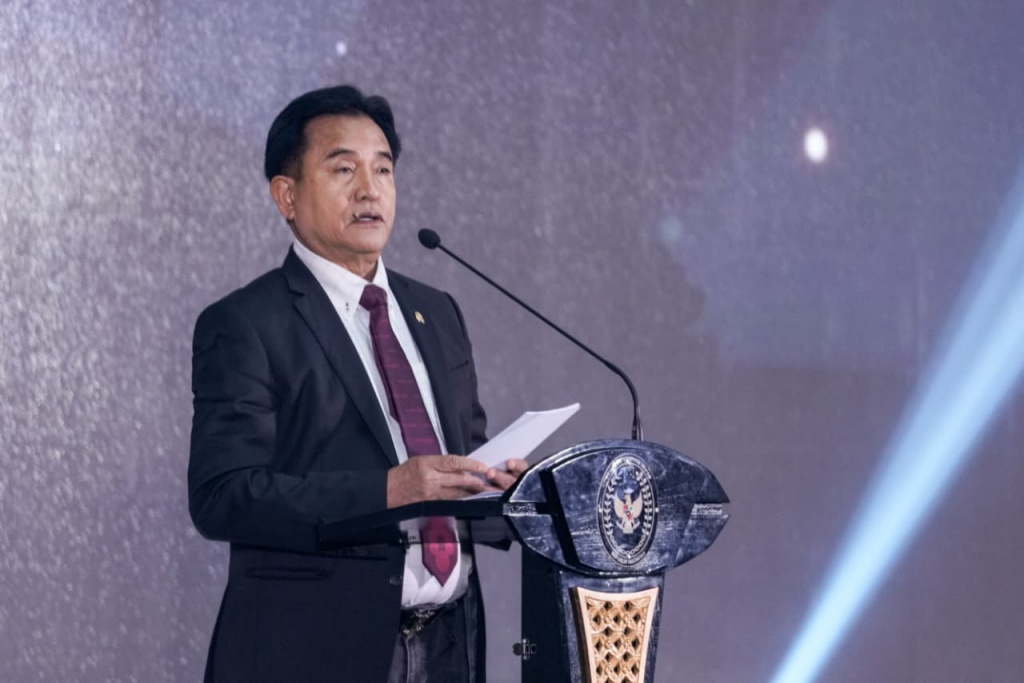 Menko Kumham Imipas Yusril Ihza Mahendra sampaikan Penyampaian 33 Rekomendasi Kebijakan (Ashar/SinPo.id)