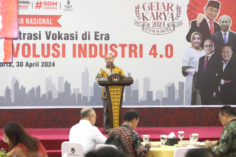 Kemenko PMK gelar seminar nasional"Orkestrasi Vokasi Era Revolusi Industri 4.0" (Ashar/SinPo.id)