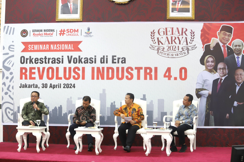 Kemenko PMK gelar seminar nasional"Orkestrasi Vokasi Era Revolusi Industri 4.0" (Ashar/SinPo.id)