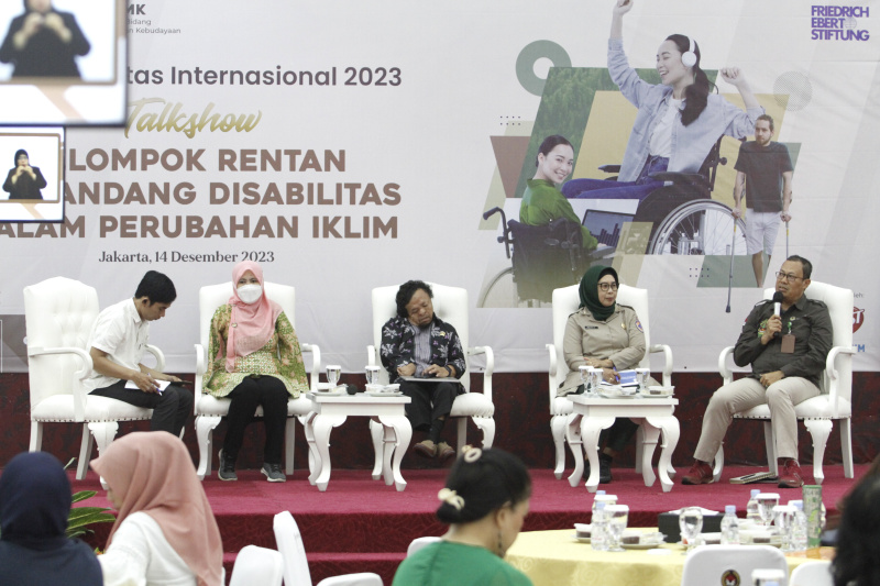 Kemenko PMK gelar talkshow Kelompok Rentan Penyandang Disabilitas dan Perubahan Iklim (Ashar/SinPo.id)