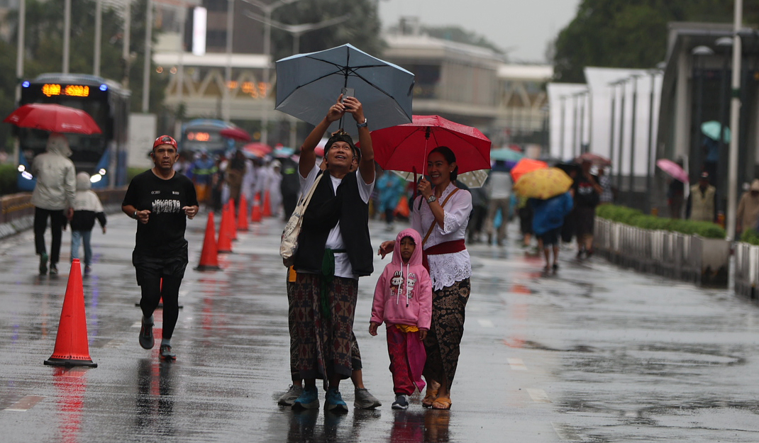 Pawai ogoh ogoh di Jakarta. (Agus Priatna/SinPo.id)