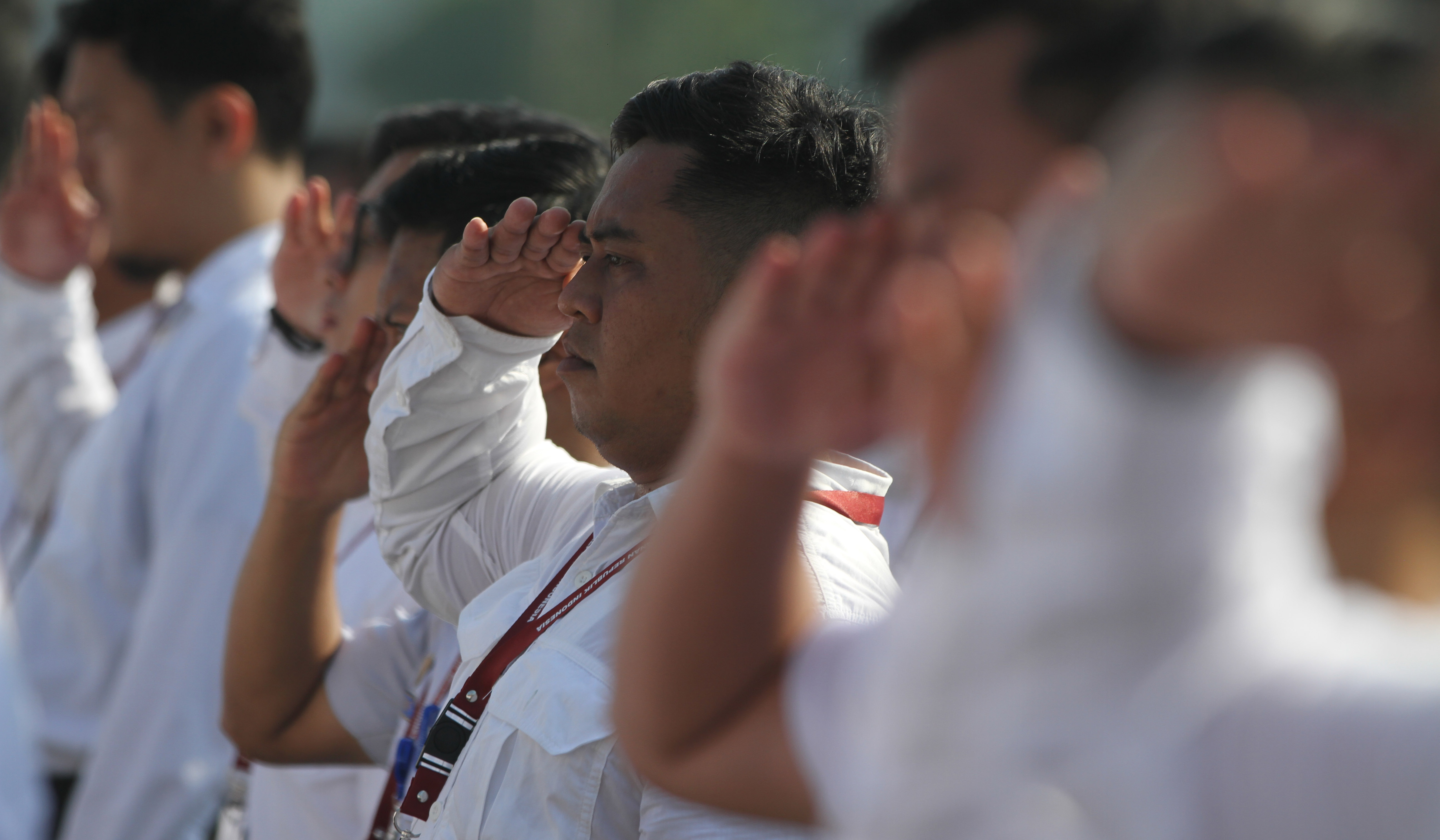 Pelepasan 2 ribu ASN untuk jalani pendidikan Komcad. (Agus Priatna/SinPo.id)