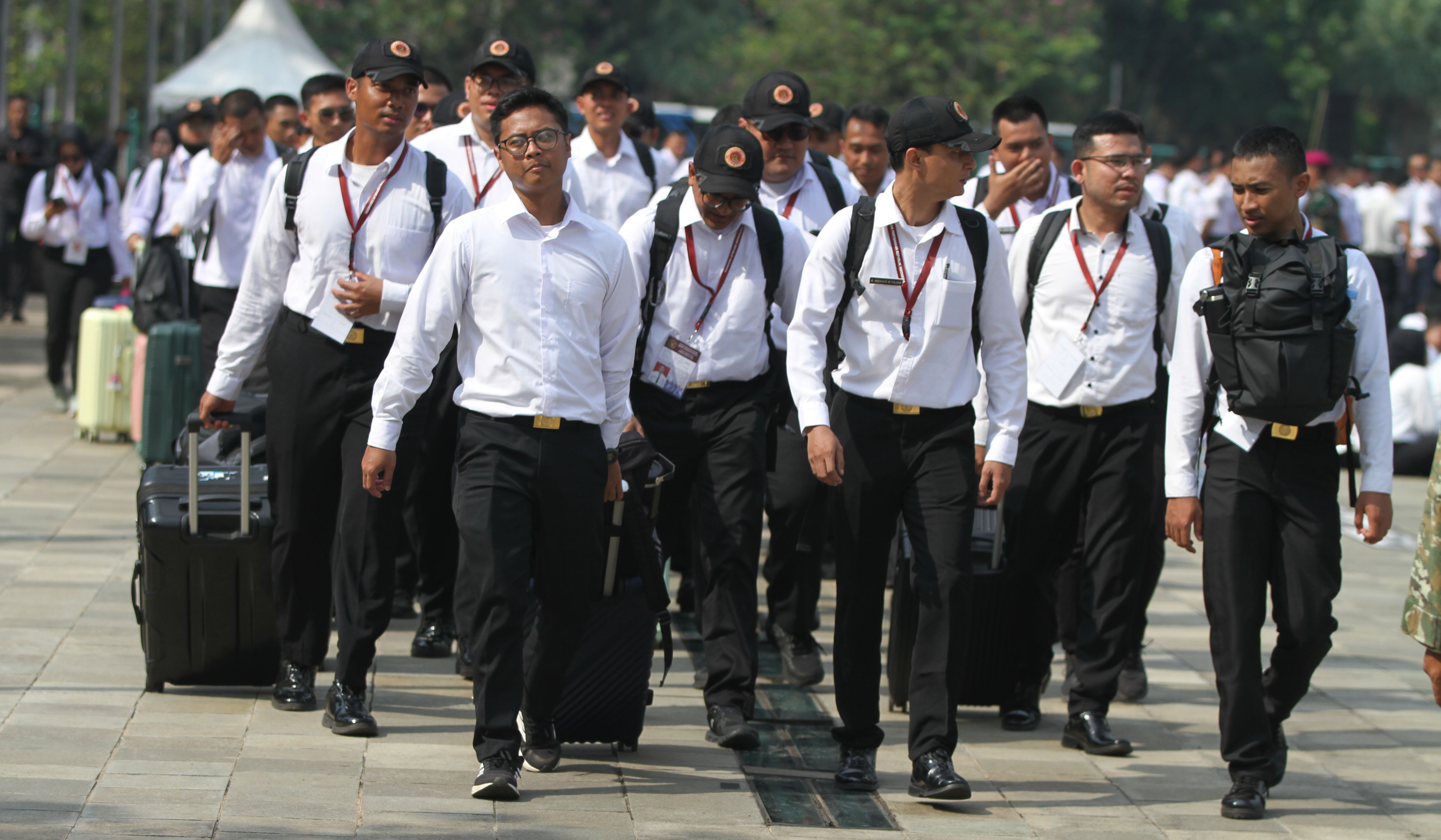 Pelepasan 2 ribu ASN untuk jalani pendidikan Komcad. (Agus Priatna/SinPo.id)