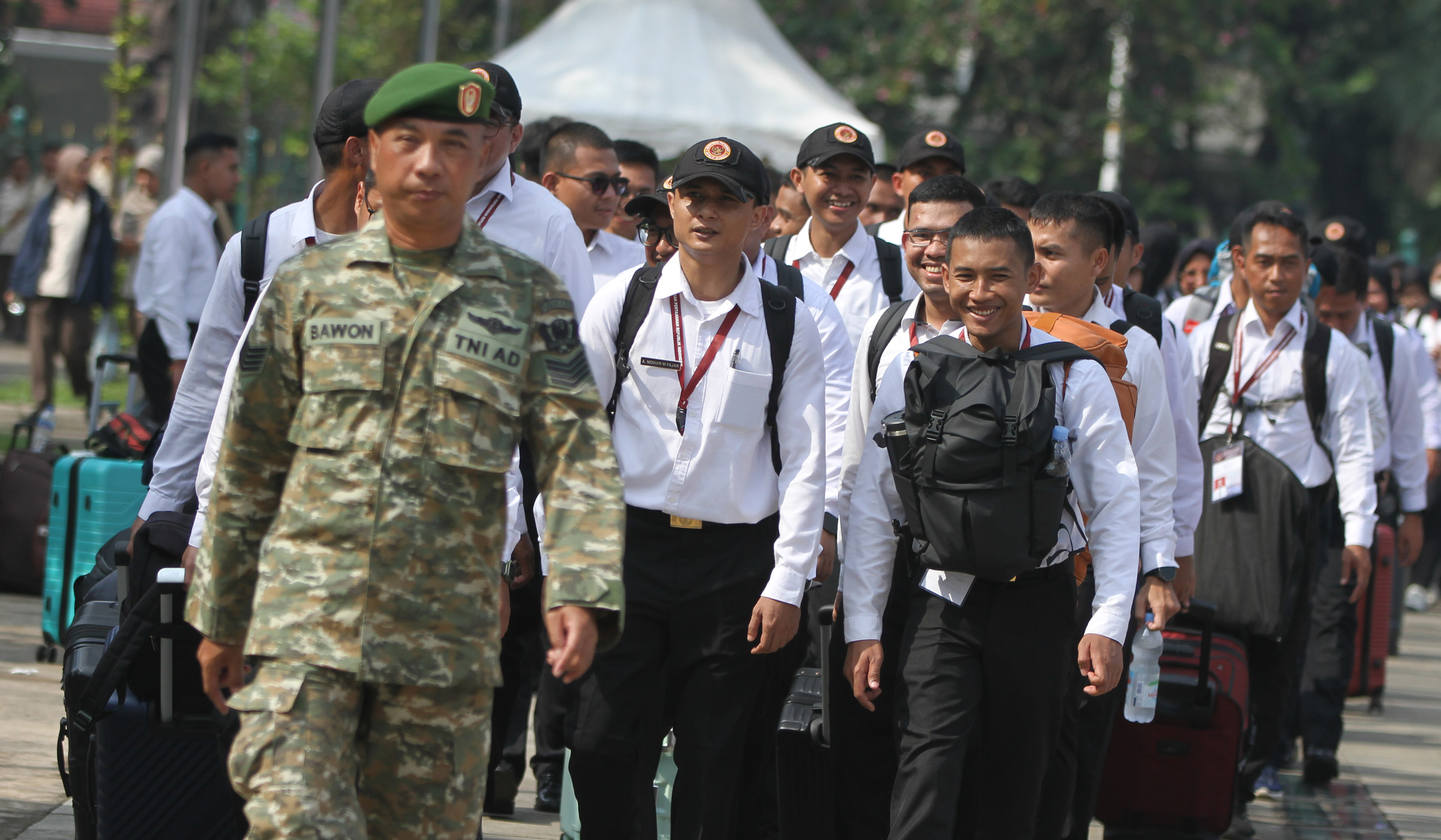 Pelepasan 2 ribu ASN untuk jalani pendidikan Komcad. (Agus Priatna/SinPo.id)