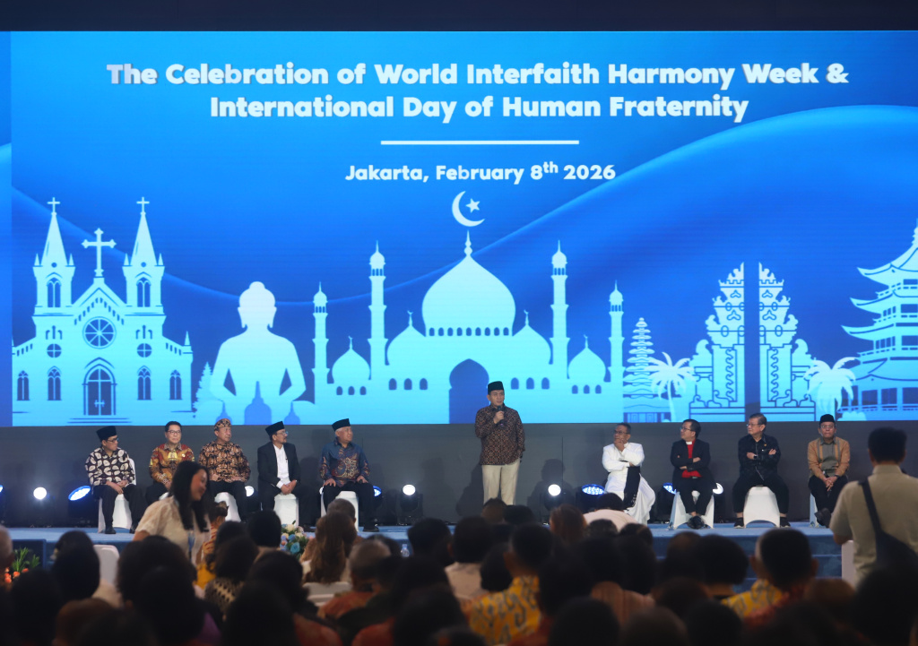Ketua DPD RI Sultan Bachtiar Najamuddim menghadiri peringatan World Interfaith Harmony Week 2026 (Ashar/SinPo.id)