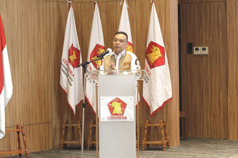 Ketua Harian DPP Gerindra Prof Sufmi Dasco menghadiri acara Rakorcab DPC Gerindra Tanggerang Selatan (Ashar/SinPo.id)