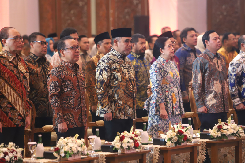 Ketua MPR RI Ahmad Muzani Hadiri Peringatan Hari Konstitusi (Ashar/SinPo.id)