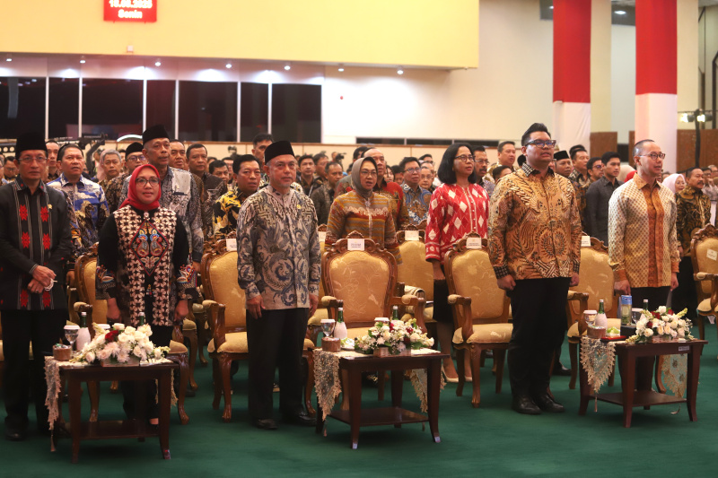 Ketua MPR RI Ahmad Muzani Hadiri Peringatan Hari Konstitusi (Ashar/SinPo.id)