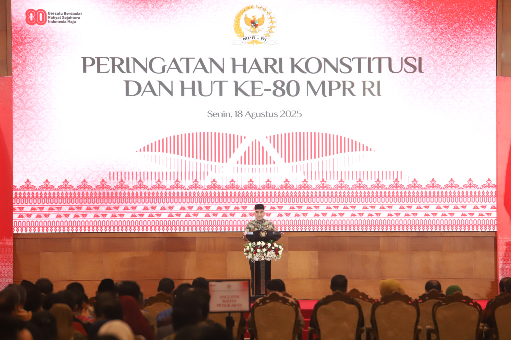 Ketua MPR RI Ahmad Muzani Hadiri Peringatan Hari Konstitusi (Ashar/SinPo.id)