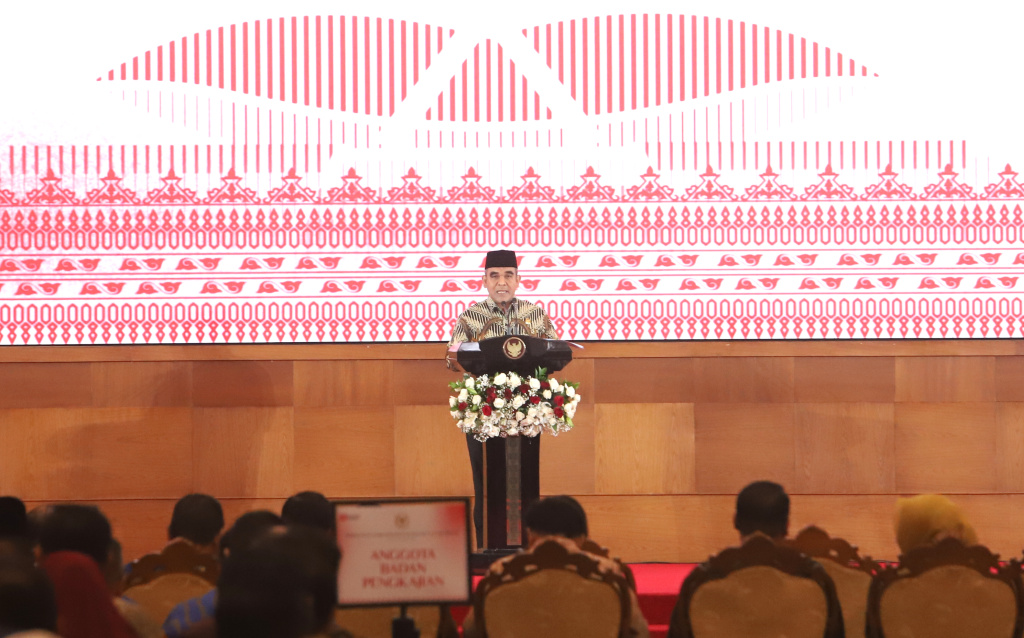 Ketua MPR RI Ahmad Muzani Hadiri Peringatan Hari Konstitusi (Ashar/SinPo.id)