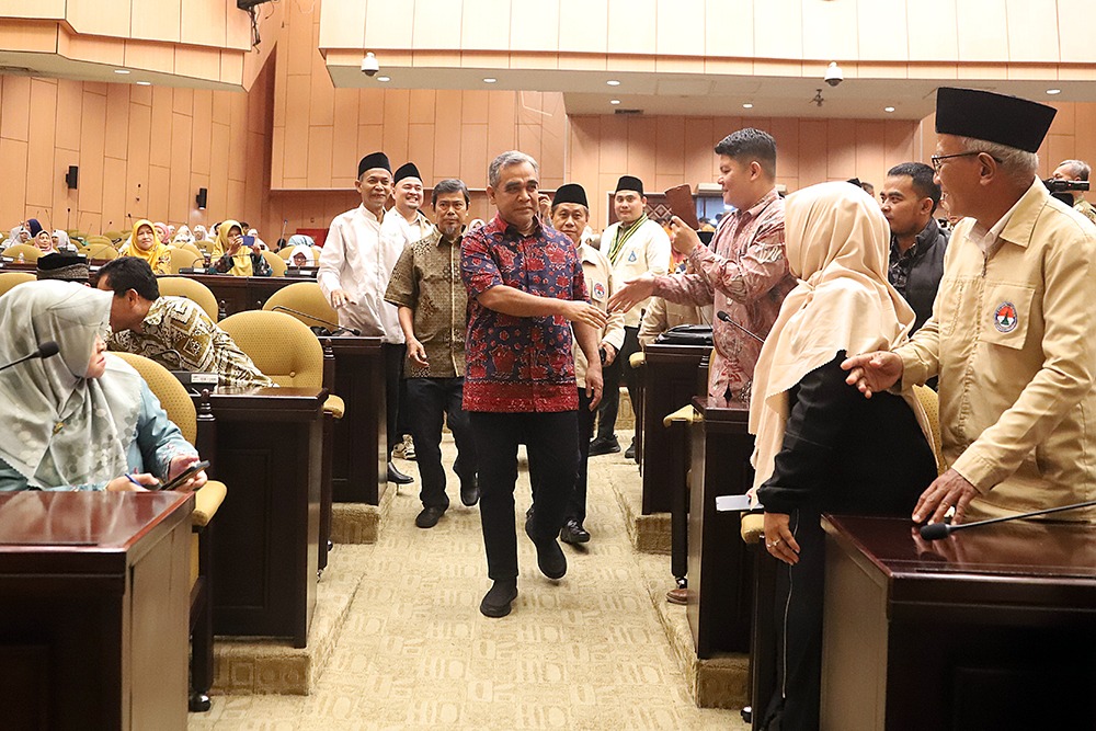 Ketua MPR RI Ahmad Muzani menghadiri pelantikan Pengurus Pusat Keluarga Besar Pelajar Islam Indonesia (PP KB PII) di Nusantara V (Ashar/SinPo.id)