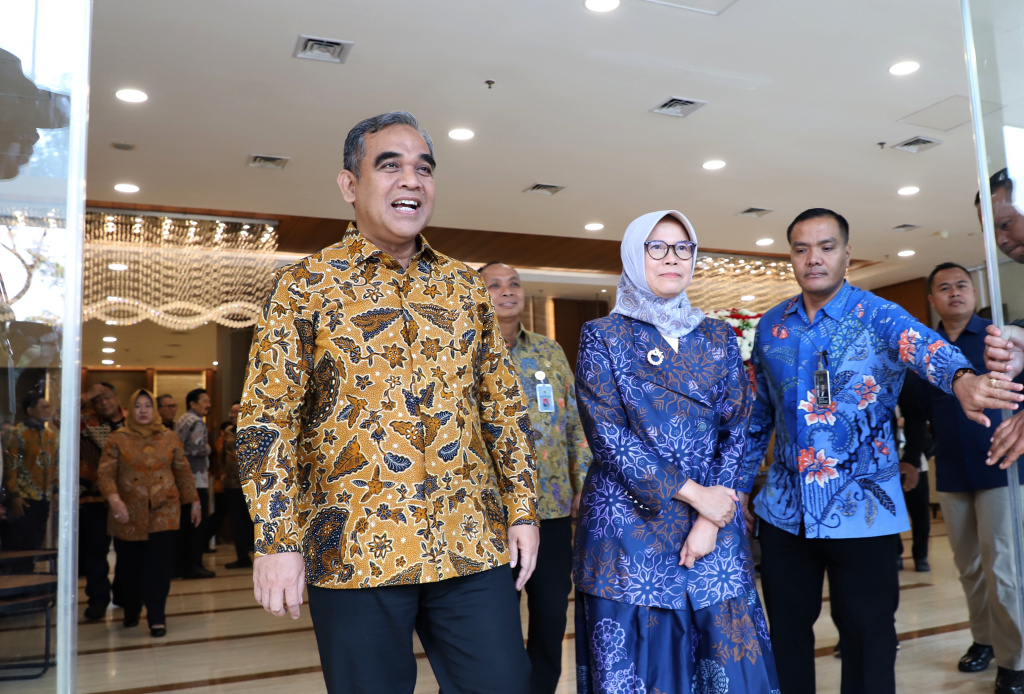 Ketua MPR RI Ahmad Muzani Sambangi BPK RI bersilaturahmi dan membahas isu strategis terkait pengelolaan keuangan negara (Ashar/SinPo.id)