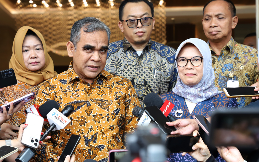 Ketua MPR RI Ahmad Muzani Sambangi BPK RI bersilaturahmi dan membahas isu strategis terkait pengelolaan keuangan negara (Ashar/SinPo.id)