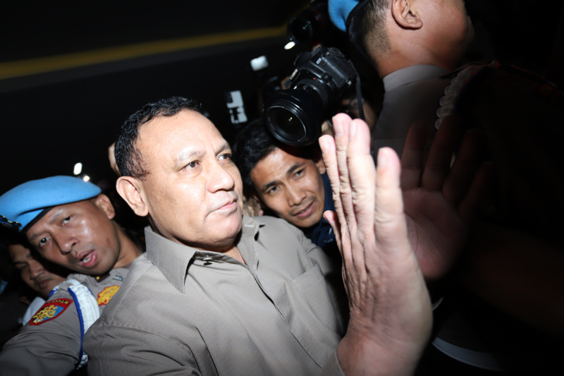 Ketua nonaktif KPK Firli Bahuri diperiksa Bareskrim terkait kasus eks Mentan SYL (Ashar/SinPo.id)