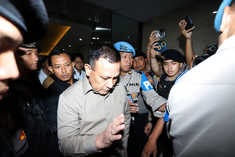 Ketua nonaktif KPK Firli Bahuri diperiksa Bareskrim terkait kasus eks Mentan SYL (Ashar/SinPo.id)