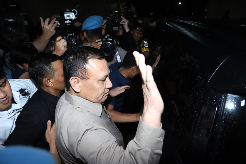 Ketua nonaktif KPK Firli Bahuri diperiksa Bareskrim terkait kasus eks Mentan SYL (Ashar/SinPo.id)