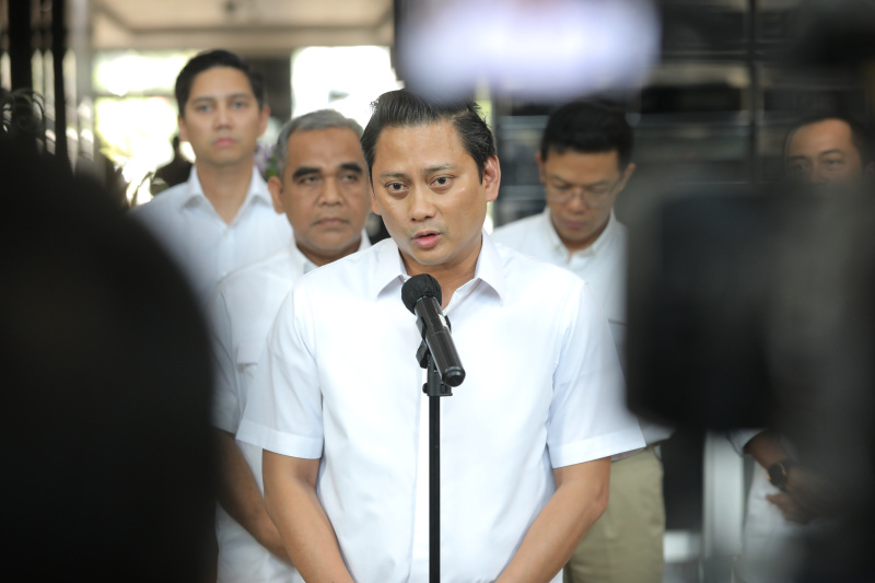 Tim gugus tugas sinkronisasi Prabowo-Gibran bertemu dengan Menkeu Sri Mulyani (Ashar/SinPo.id)