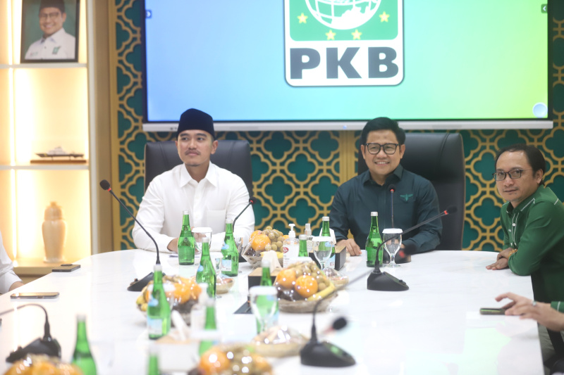 Ketua Umum PSI Kaesang Pangarep bertemu Ketum PKB Cak Imin untuk silahturahmi dan membahas pilkada serentak (Ashar/SinPo.id)