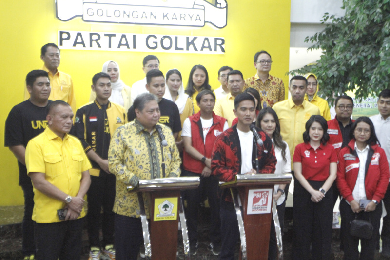 ketua Umum PSI Kaesang Pangarep sambangi Kantor DPP Golkar untuk silahturahmi politik jelang Pilpres 2024 (Ashar/Sinpo.id)