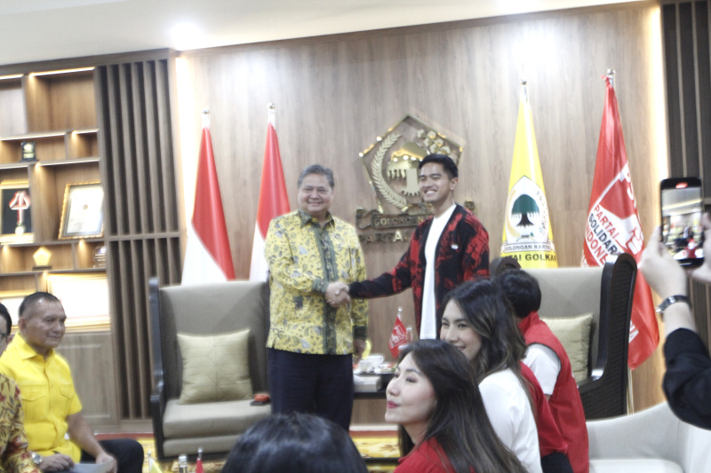 ketua Umum PSI Kaesang Pangarep sambangi Kantor DPP Golkar untuk silahturahmi politik jelang Pilpres 2024 (Ashar/Sinpo.id)