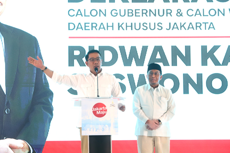 12 partai yang tergabung dalam KIM Plus resmi mengusung Ridwan Kamil-Suswono sebagai Calon Gubernur dan Calon Wakil Gubernur Daerah Khusus Jakarta di Pilkada 2024 (Ashar/SinPo.id)