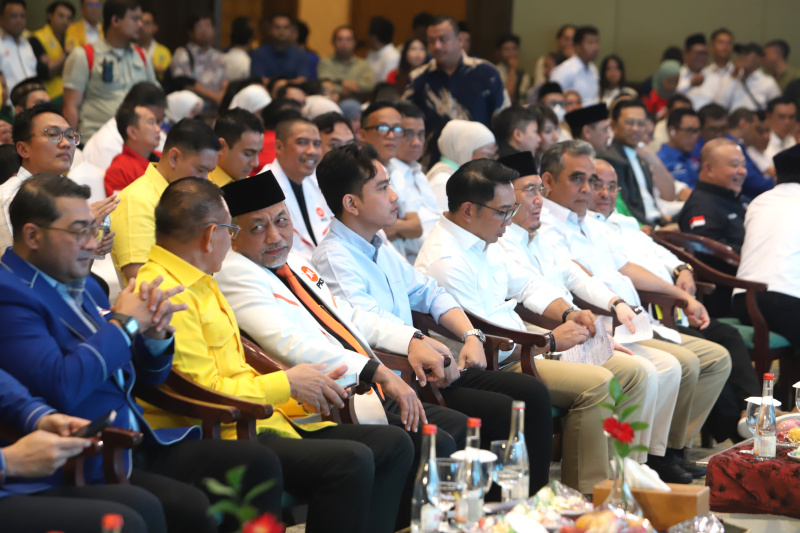 12 partai yang tergabung dalam KIM Plus resmi mengusung Ridwan Kamil-Suswono sebagai Calon Gubernur dan Calon Wakil Gubernur Daerah Khusus Jakarta di Pilkada 2024 (Ashar/SinPo.id)