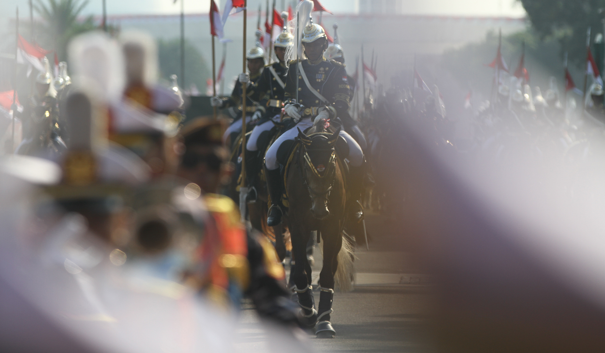 Kirab Bendera Pusaka. (Agus Priatna/SinPo.id)