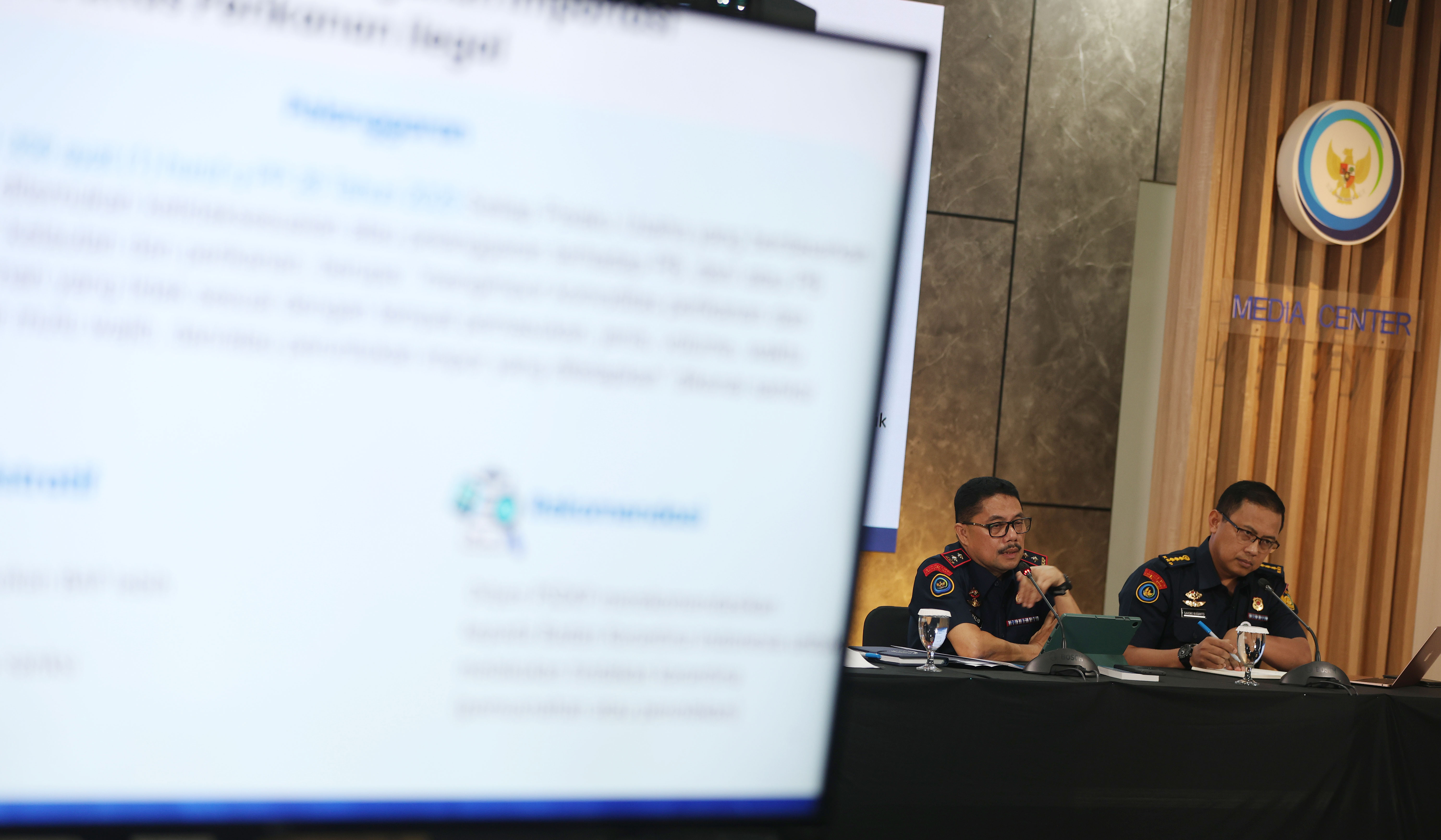 Konferensi pers Kementerian KKP. (Agus Priatna/SinPo.id)