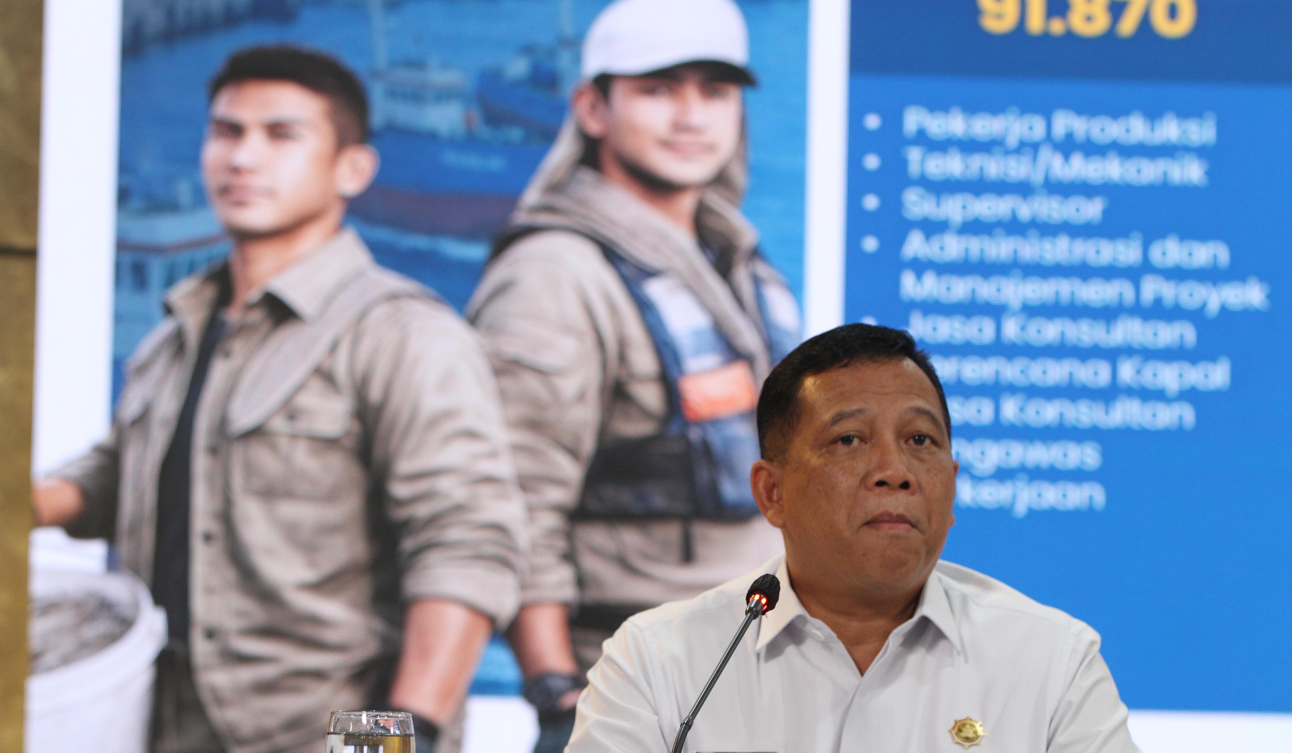 Konferensi pers launching rekrutmen Awak Kapal Perikanan. (Agus Priatna/SinPo.id)