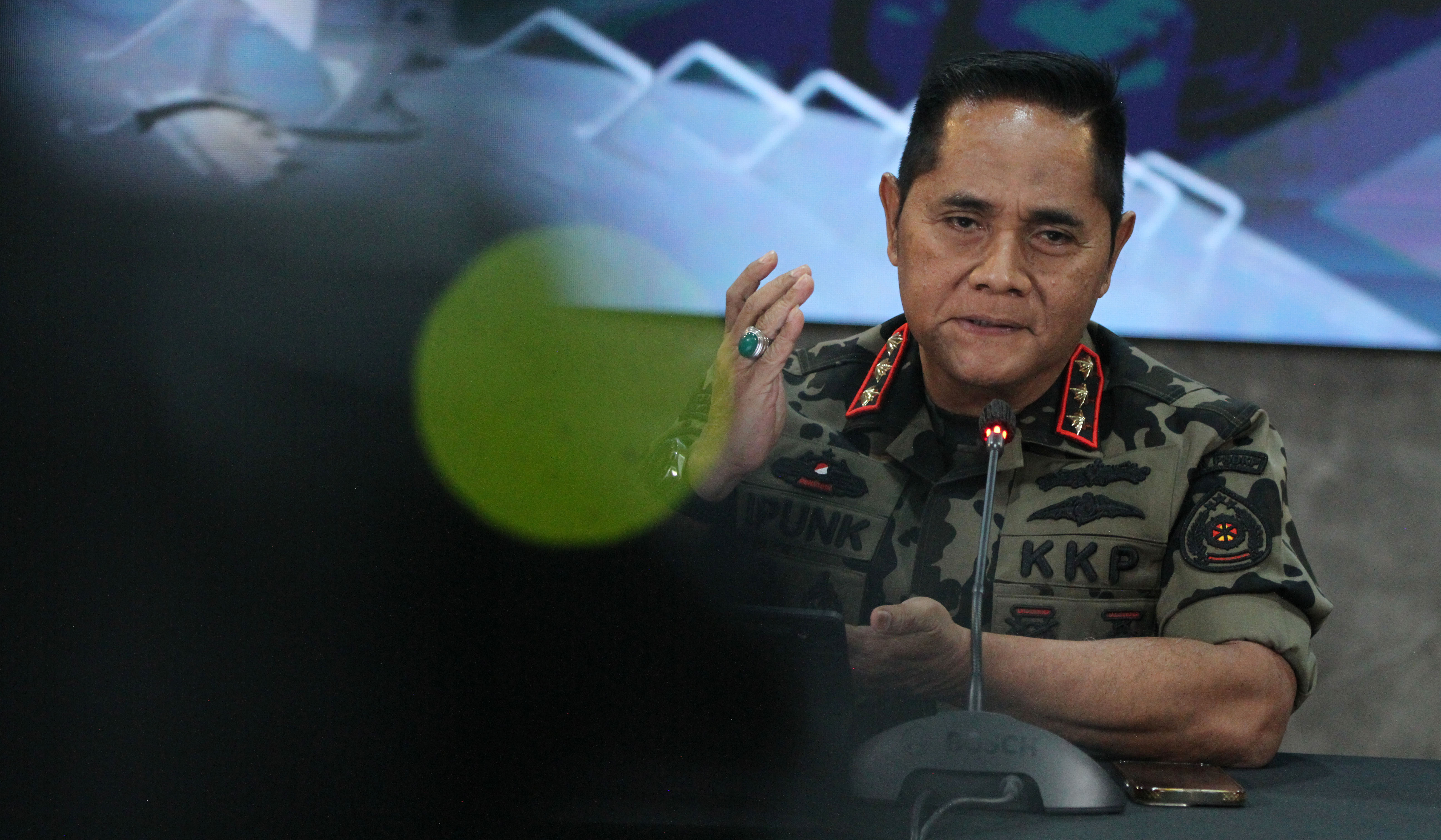 Konferensi pers pengungkapan illegal fishing. (Agus Priatna/SinPo.id)