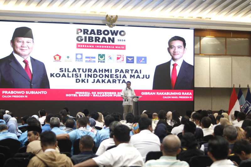 Koalisi Indonesia Maju (KIM) gelar silahturahmi dengan partai-partai pengusung Prabowo-Gibran di Hotel Sahid (Ashar/SinPo.id)