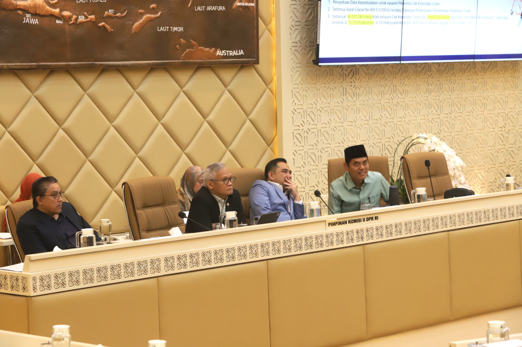 Komisi II DPR gelar raker dengan MenPANRB, Wamendagri dan Kepala Otorika IKN (Ashar/SinPo.id)
