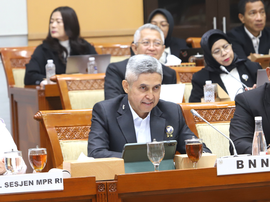 Komisi III gelar raker dengan BNN membahas Laporan Keuangan Pemerintah Pusat APBN Tahun Anggaran 2023; dan Penjelasan Hasil Pemeriksaan BPK Tahun 2023 (Ashar/SinPo.id)