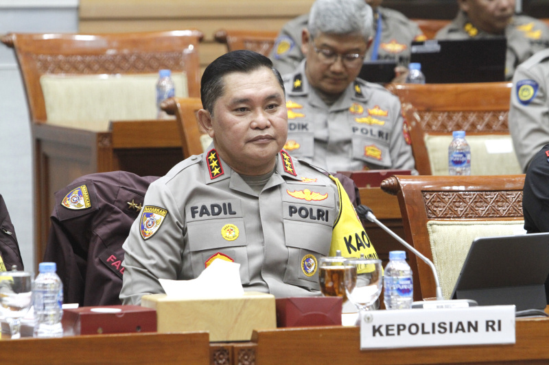 Komisi III DPR gelar raker dengan Kabaharkam Polri membahas persiapan pengamanan jelang Pemilu 2024 (Ashar/SinPo.id)