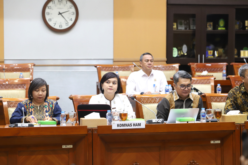 Komisi III DPR gelar raker dengan Komnas HAM membahas evaluasi kinerja Komnas HAM selama 2023-2024 (Ashar/SinPo.id)