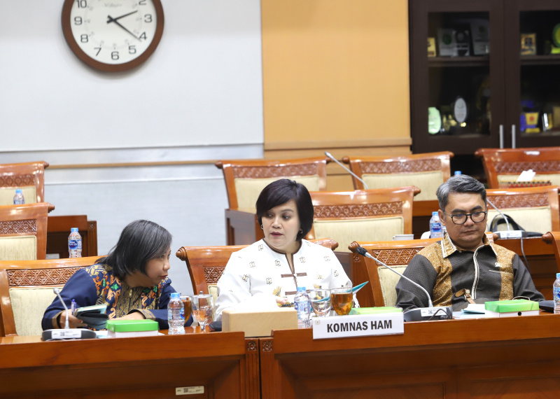 Komisi III DPR gelar raker dengan Komnas HAM membahas evaluasi kinerja Komnas HAM selama 2023-2024 (Ashar/SinPo.id)