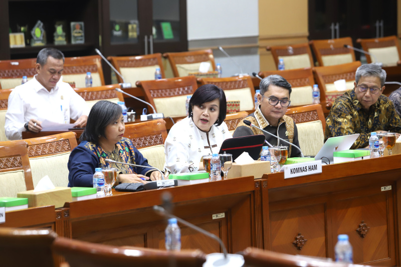 Komisi III DPR gelar raker dengan Komnas HAM membahas evaluasi kinerja Komnas HAM selama 2023-2024 (Ashar/SinPo.id)