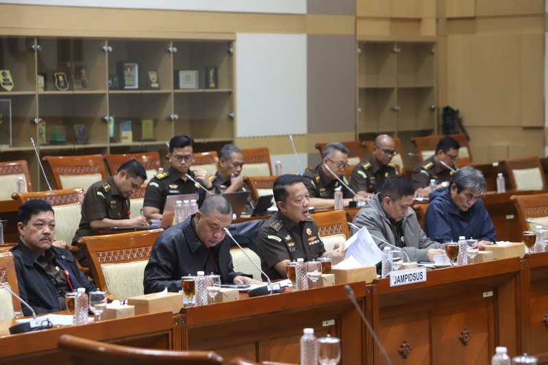 Jaksa Agung Muda Bidang Pidana Khusus (Jampidsus) Febrie Ardiansyah gelar Rapat Dengar Pendapat (RDP) membahas kinerja tindak pidana khusus (Ashar/SinPo.id)