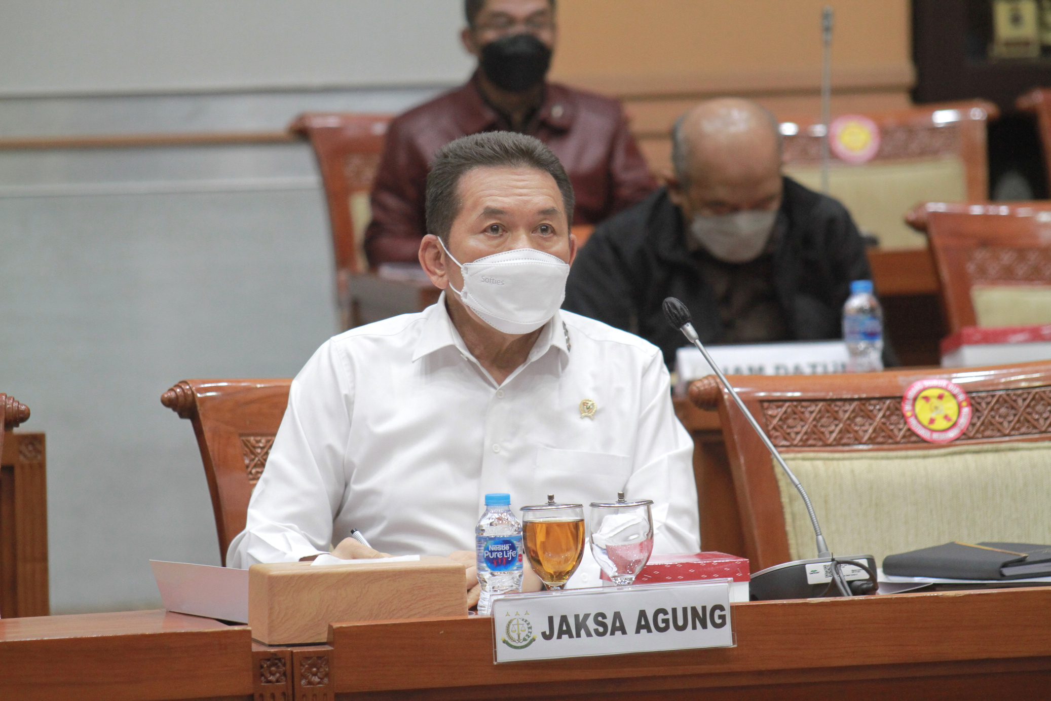 Jaksa Agung Burhanuddin rapat kerja bersama Komisi III DPR (Ashar/SinPo.id)